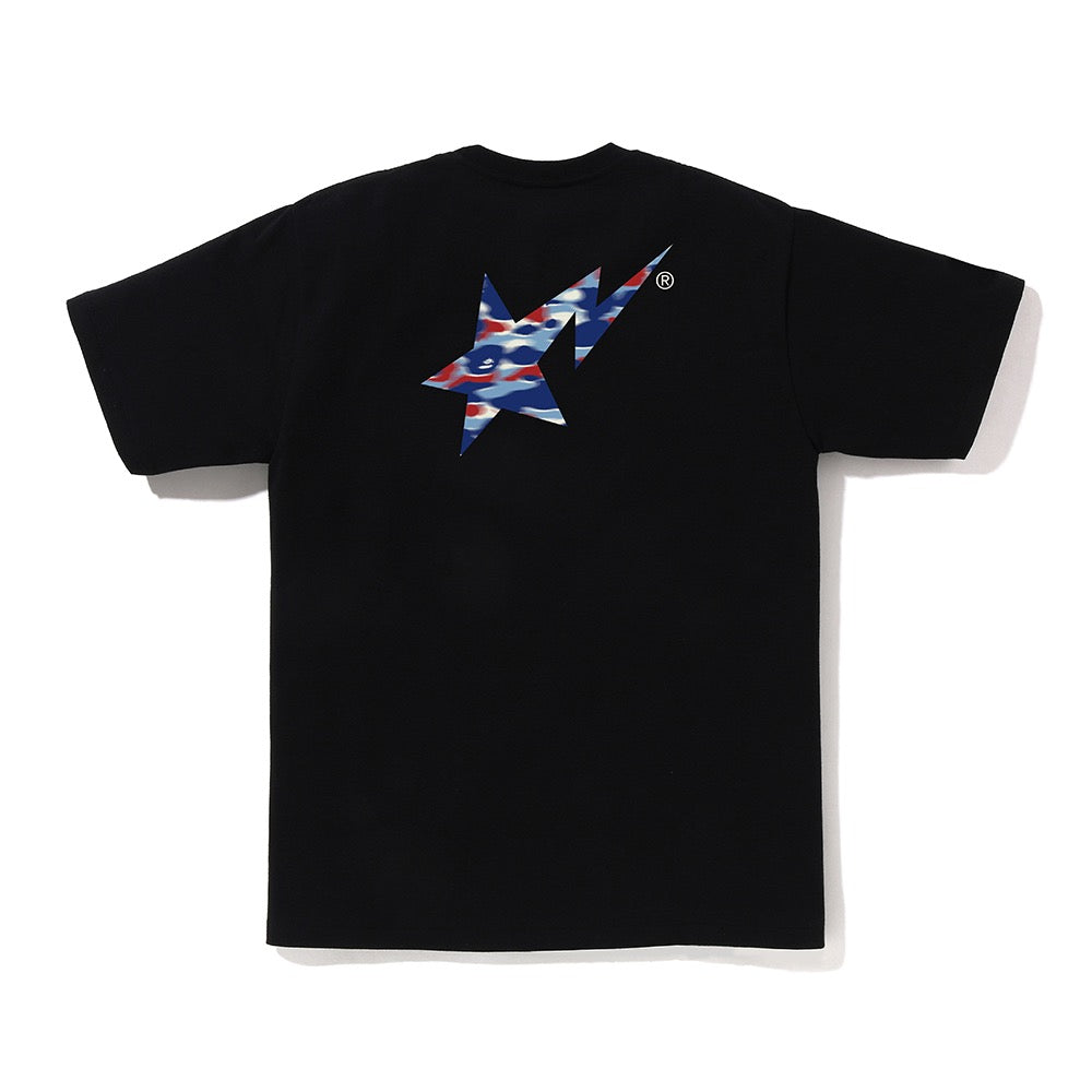 스크린 카모 베이프 스타 티셔츠(M) BLACK