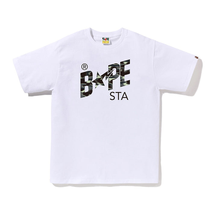 스크린 카모 베이프 스타 티셔츠(M) WHITE