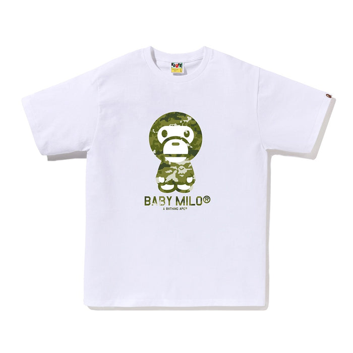 멀티 픽셀 카모 베이비 마일로 티셔츠(M) WHITE/GREEN