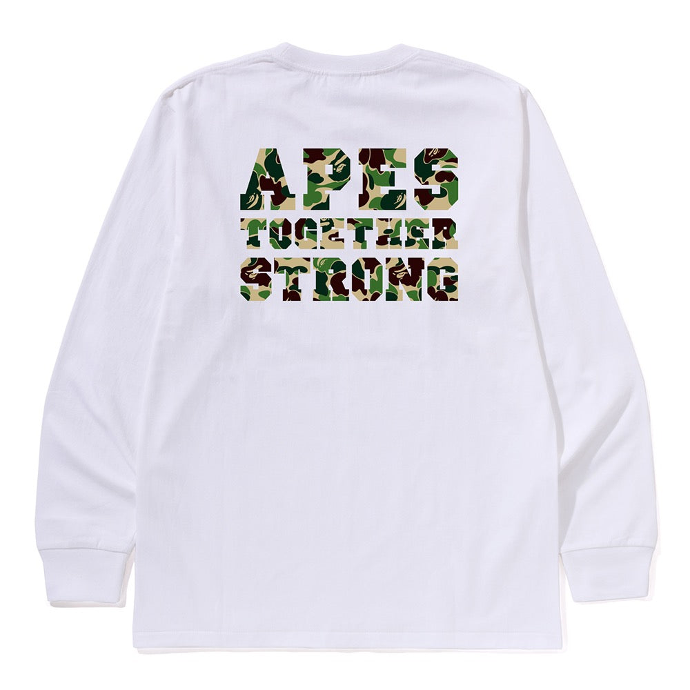 ABC 카모 콜리지 ATS 롱슬리브 티셔츠(M) WHITE/GREEN