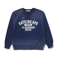 디스트로이 워시드 이펙트 릴렉스트 핏 크루넥 스웨트셔츠(M) NAVY