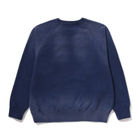 디스트로이 워시드 이펙트 릴렉스트 핏 크루넥 스웨트셔츠(M) NAVY
