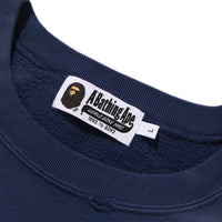 디스트로이 워시드 이펙트 릴렉스트 핏 크루넥 스웨트셔츠(M) NAVY