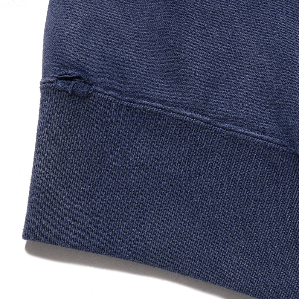 디스트로이 워시드 이펙트 릴렉스트 핏 크루넥 스웨트셔츠(M) NAVY