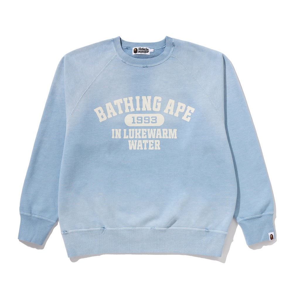 디스트로이 워시드 이펙트 릴렉스트 핏 크루넥 스웨트셔츠(M) SAX