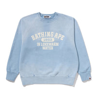 디스트로이 워시드 이펙트 릴렉스트 핏 크루넥 스웨트셔츠(M) SAX