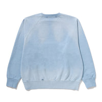 디스트로이 워시드 이펙트 릴렉스트 핏 크루넥 스웨트셔츠(M) SAX