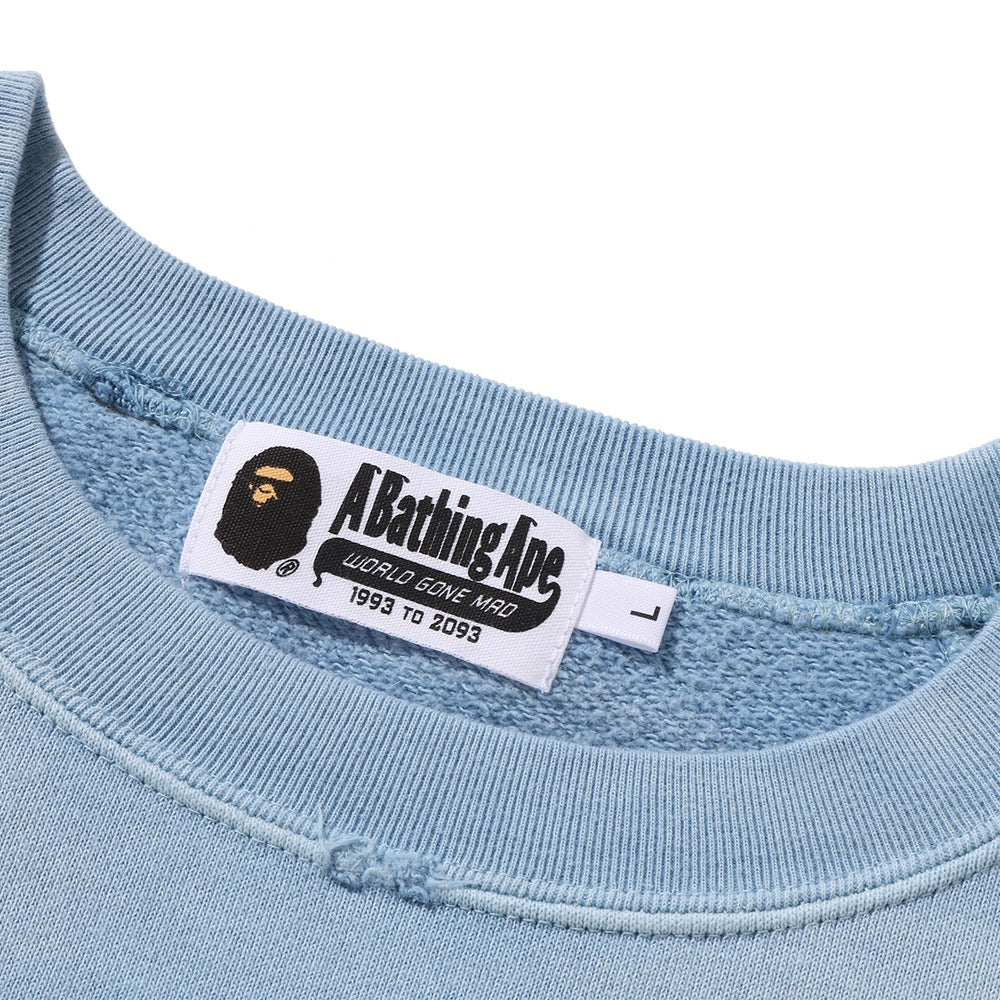 디스트로이 워시드 이펙트 릴렉스트 핏 크루넥 스웨트셔츠(M) SAX