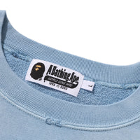 디스트로이 워시드 이펙트 릴렉스트 핏 크루넥 스웨트셔츠(M) SAX