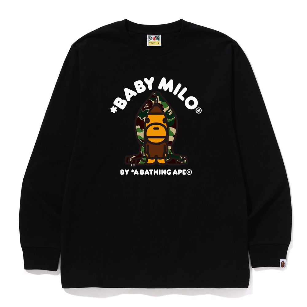 ABC 카모 마일로 후드 롱슬리브 티셔츠(M) BLACK/GREEN