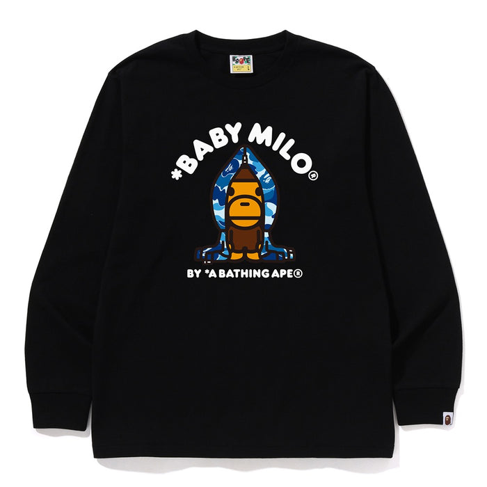 ABC 카모 마일로 후드 롱슬리브 티셔츠(M) BLACK/BLUE