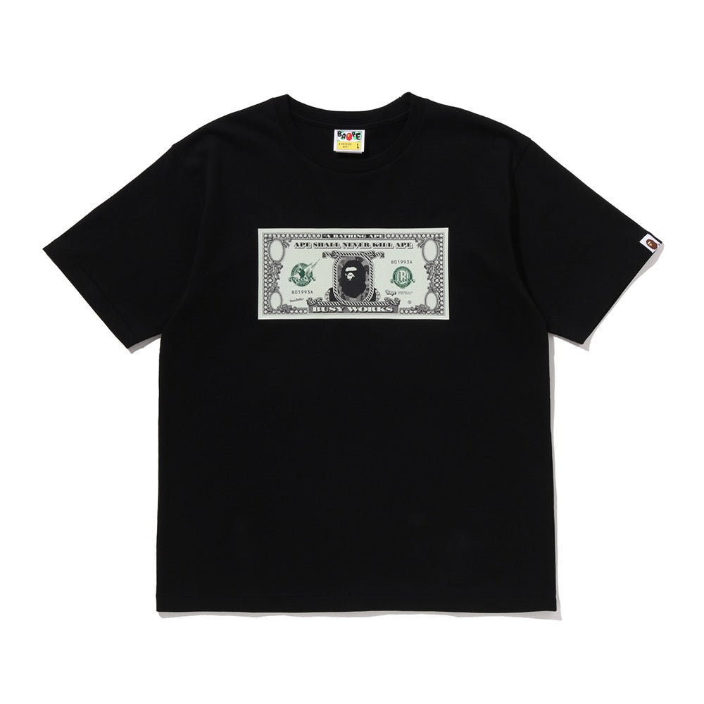 베이프 뱅크노트 티셔츠(M) BLACK