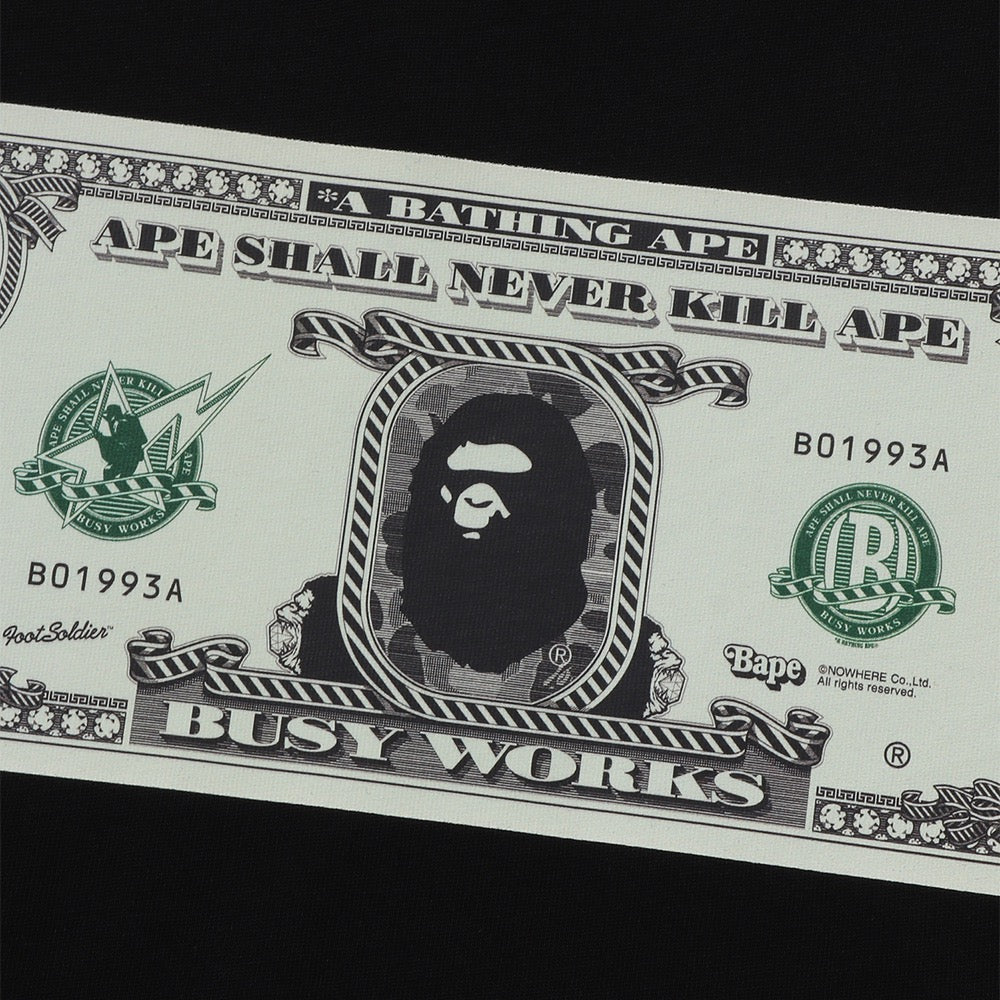 베이프 뱅크노트 티셔츠(M) BLACK
