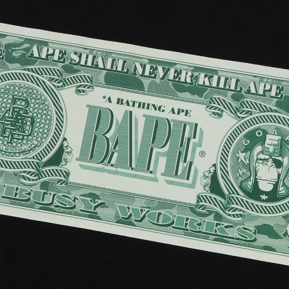 베이프 뱅크노트 티셔츠(M) BLACK