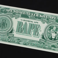 베이프 뱅크노트 티셔츠(M) BLACK