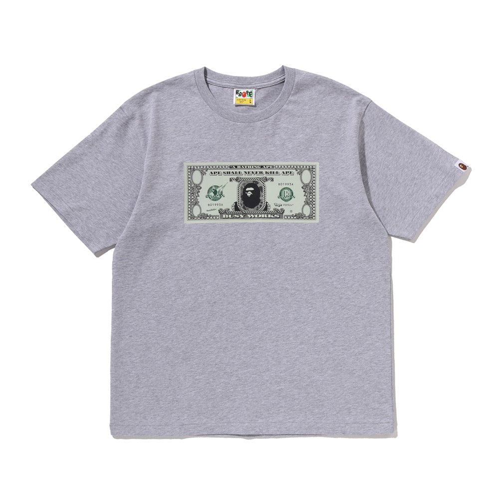 베이프 뱅크노트 티셔츠(M) GRAY