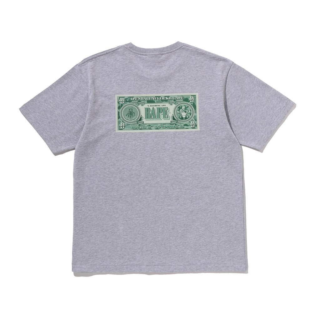 베이프 뱅크노트 티셔츠(M) GRAY