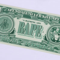 베이프 뱅크노트 티셔츠(M) WHITE