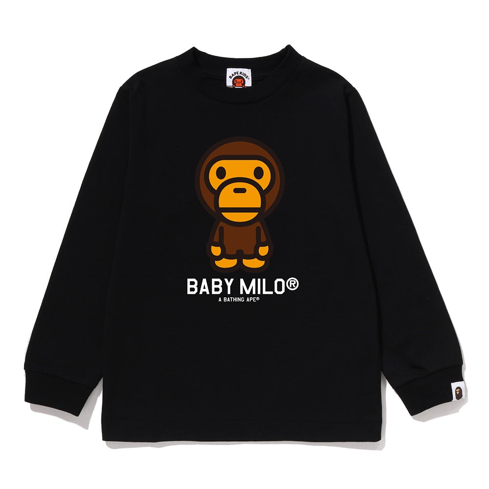 베이비 마일로 롱슬리브 티셔츠(KIDS) BLACK