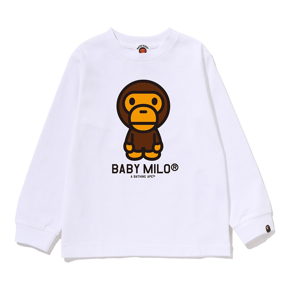 베이비 마일로 롱슬리브 티셔츠(KIDS) WHITE