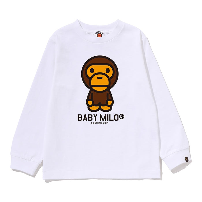 베이비 마일로 롱슬리브 티셔츠(KIDS) WHITE