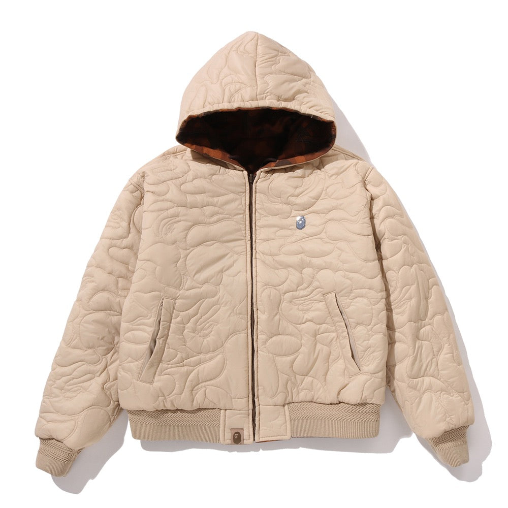 솔리드 퍼스트 카모 리버시블 샤크 집 헤비 자켓(M) BEIGE