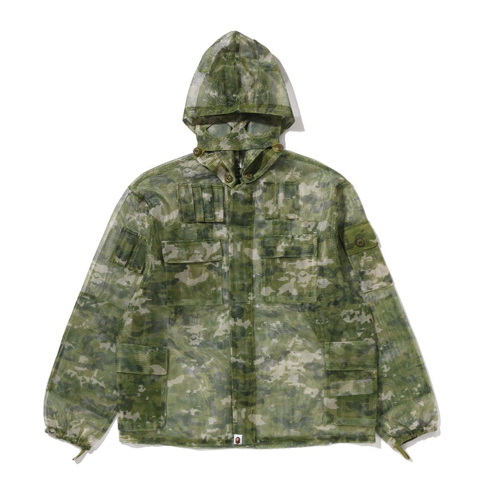 멀티 픽셀 카모 마스크 후디드 셔츠 자켓(M) GREEN