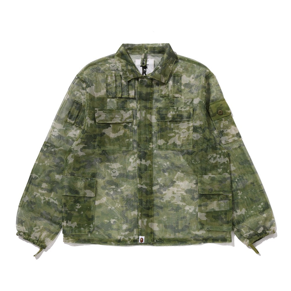 멀티 픽셀 카모 마스크 후디드 셔츠 자켓(M) GREEN