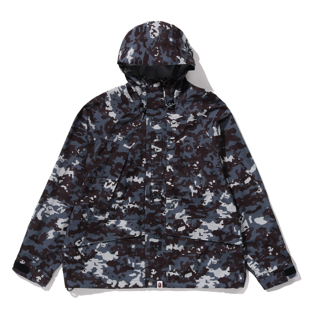 멀티 픽셀 카모 스노우보드 2 레이어 자켓(M) BLACK