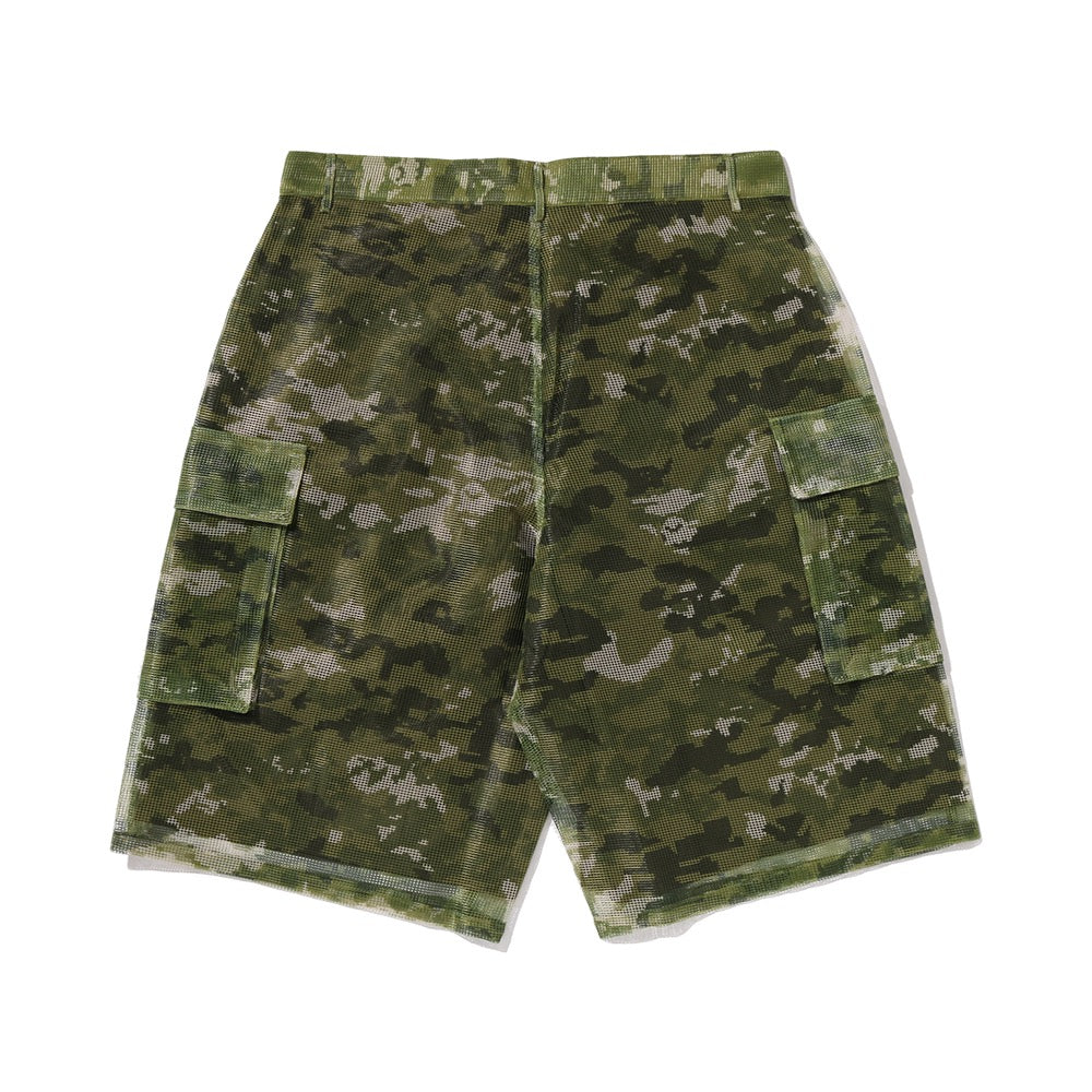 멀티 픽셀 카모 카고 릴렉스드 핏 쇼츠(M) GREEN