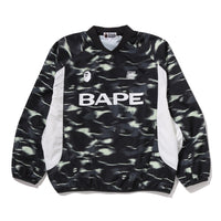 스크린 카모 풋볼 로고 릴렉스드 핏 크루넥 스웨트셔츠(M) BLACK