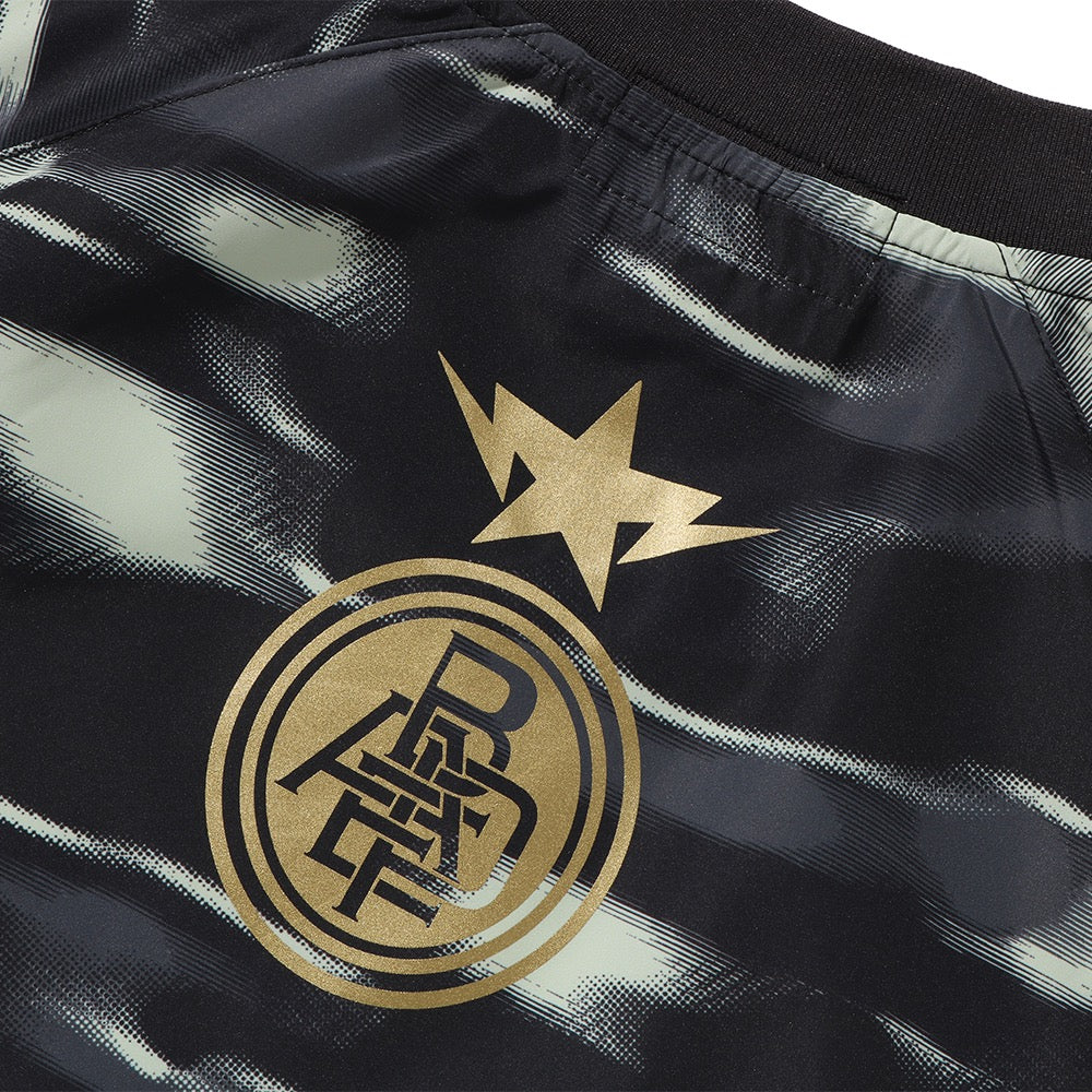 스크린 카모 풋볼 로고 릴렉스드 핏 크루넥 스웨트셔츠(M) BLACK