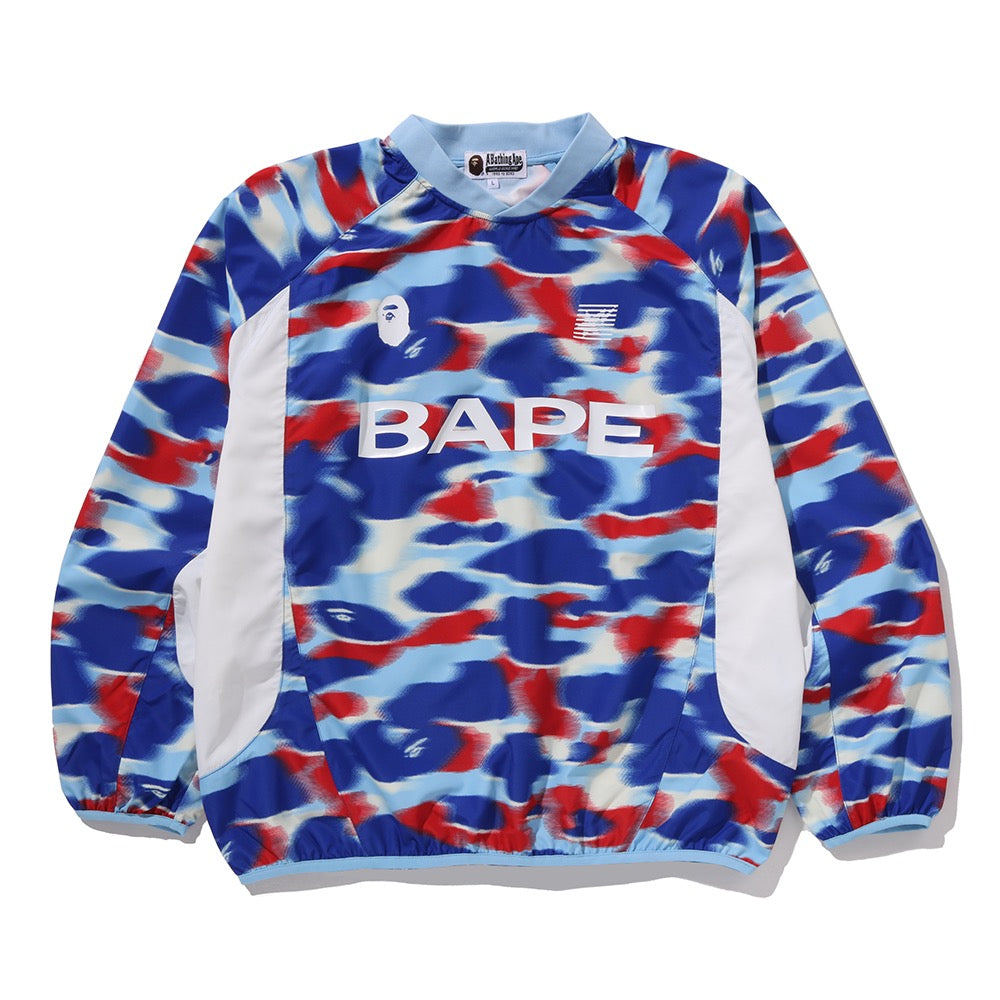 스크린 카모 풋볼 로고 릴렉스드 핏 크루넥 스웨트셔츠(M) BLUE