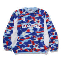 스크린 카모 풋볼 로고 릴렉스드 핏 크루넥 스웨트셔츠(M) BLUE