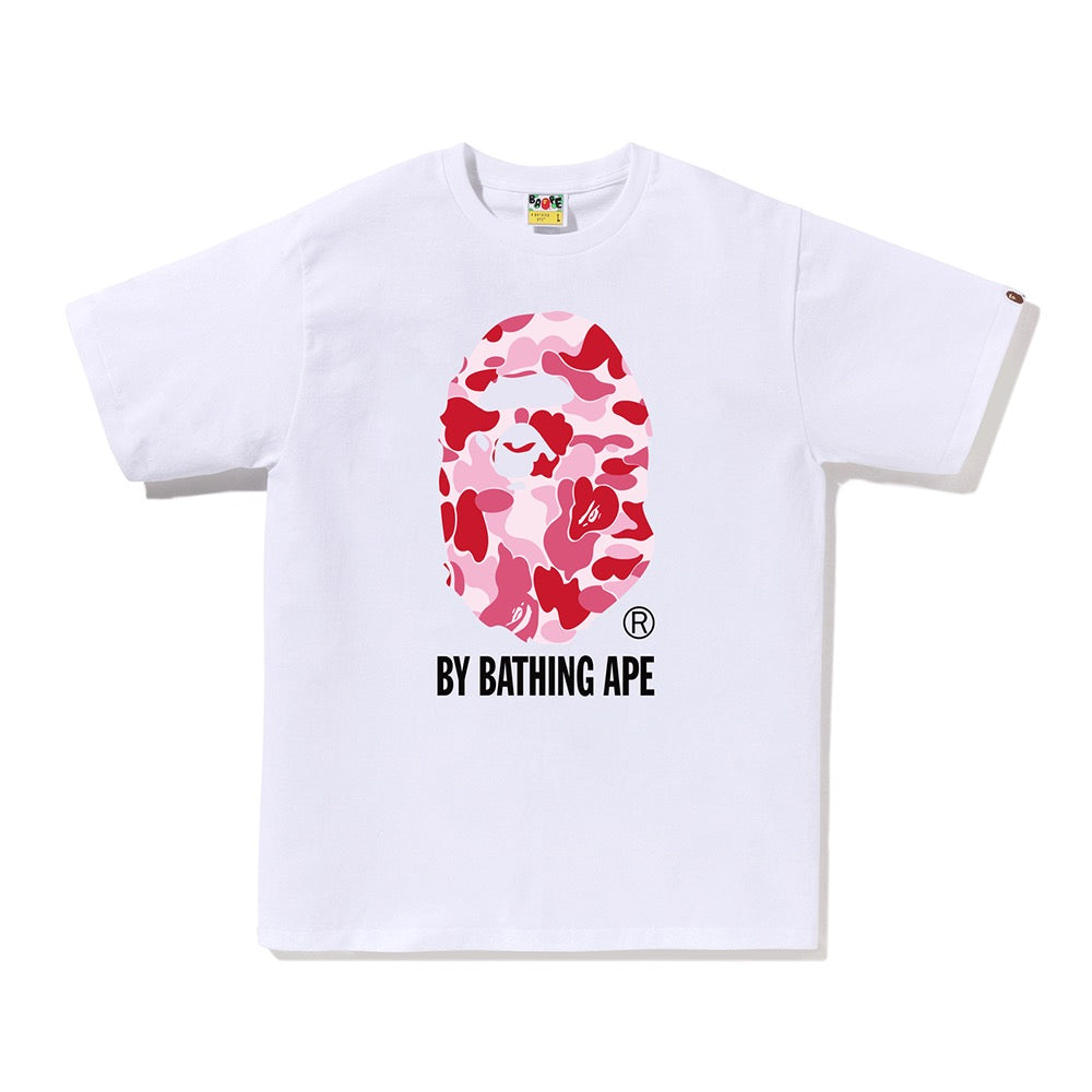 ABC 카모 BY BATHING APE 티셔츠(M) WHITE/PINK