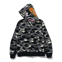 스크린 카모 샤크 풀 집 후드(M) BLACK