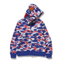 스크린 카모 샤크 풀 집 후드(M) BLUE