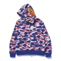 스크린 카모 샤크 풀 집 후드(M) BLUE