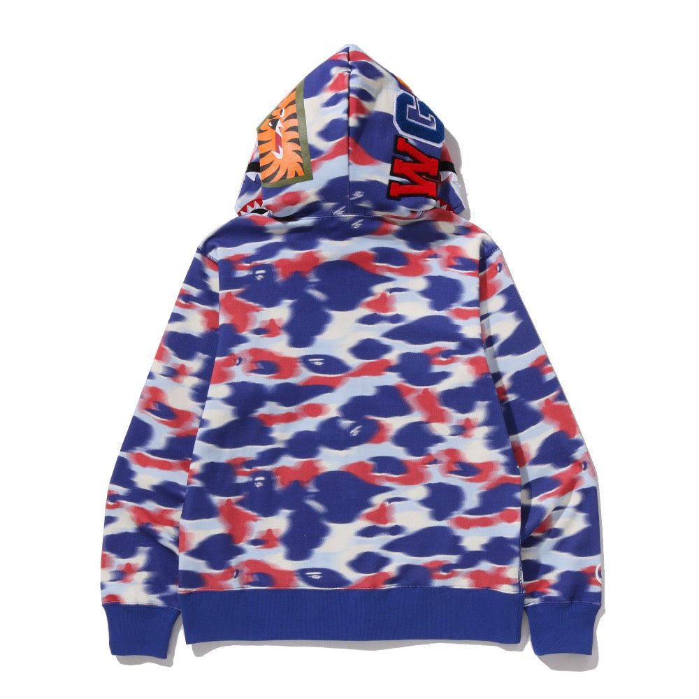 스크린 카모 샤크 풀 집 후드(M) BLUE