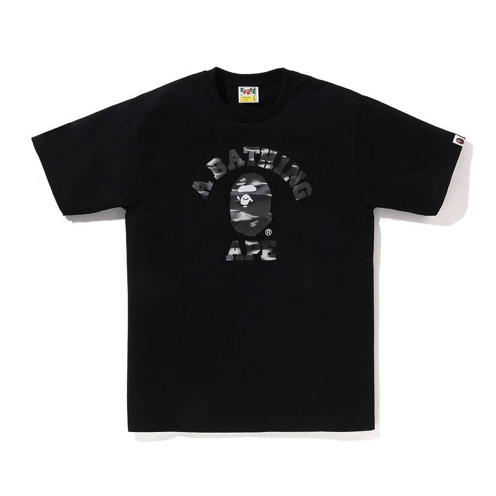 스크린 카모 콜리지 티셔츠(M) BLACK/BLACK