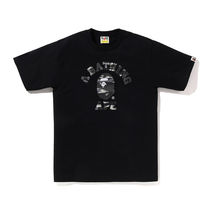 스크린 카모 콜리지 티셔츠(M) BLACK/BLACK