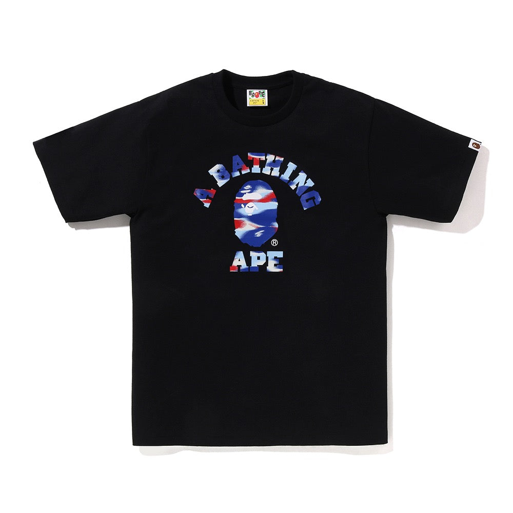 스크린 카모 콜리지 티셔츠(M) BLACK/BLUE