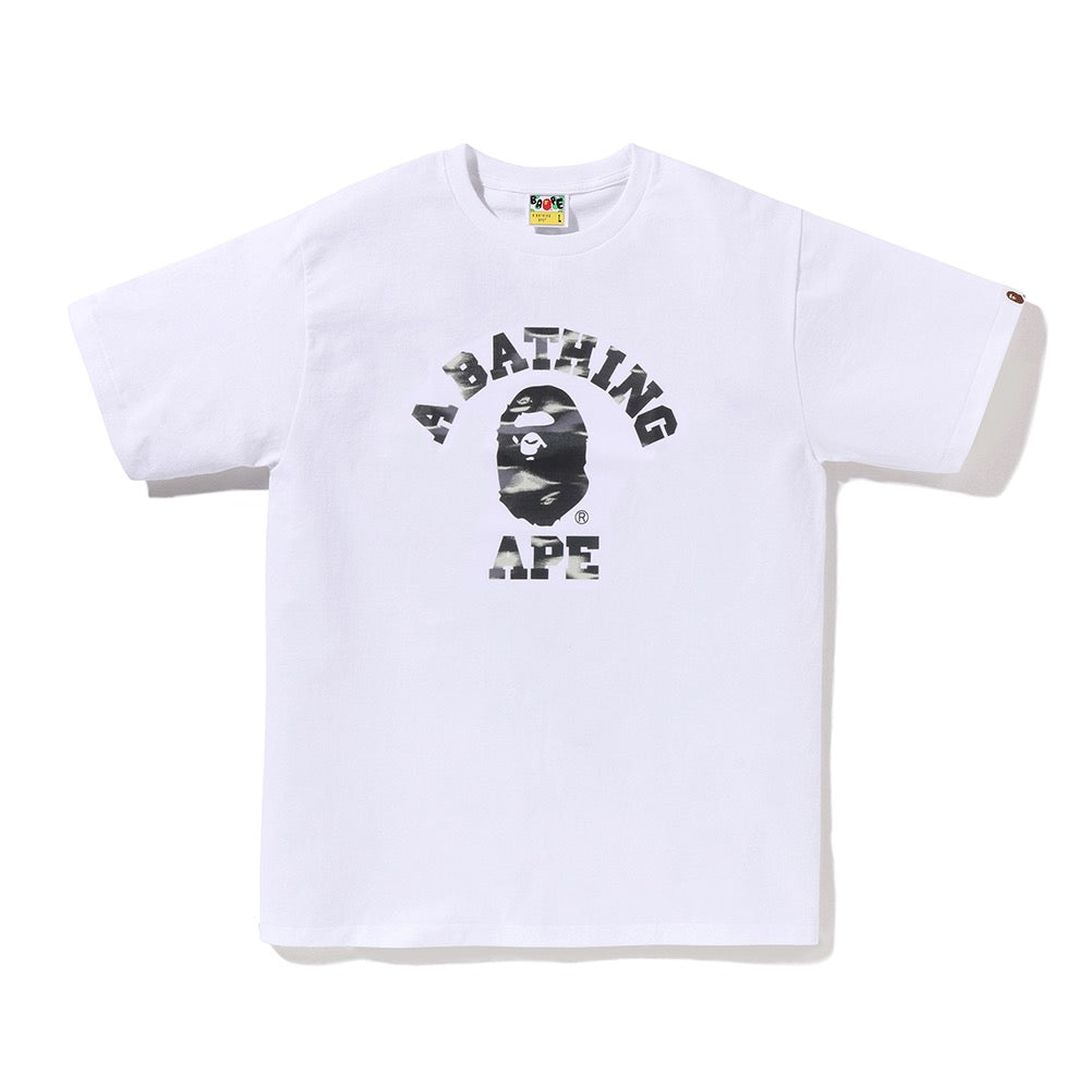 스크린 카모 콜리지 티셔츠(M) WHITE/BLACK