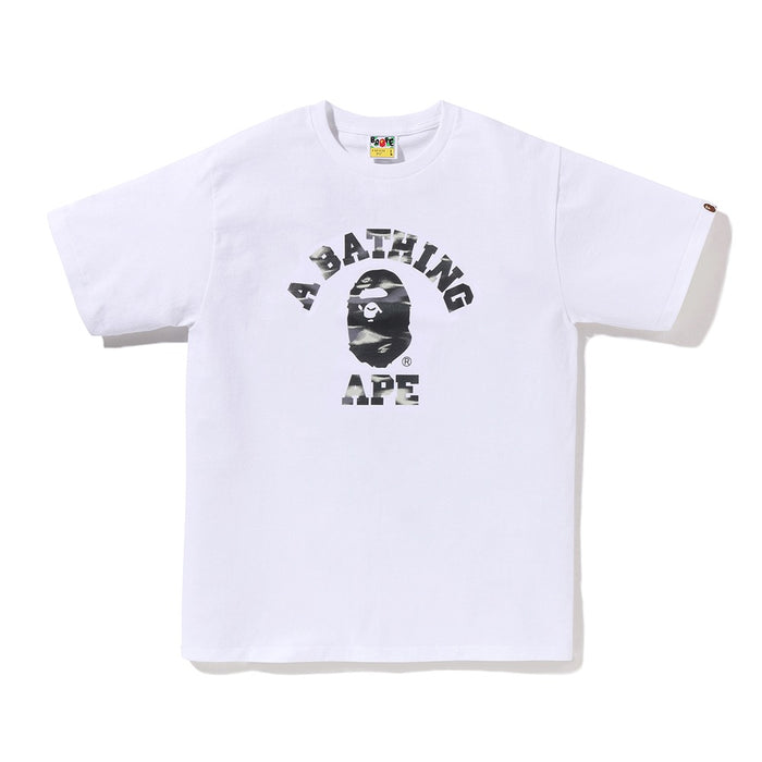 스크린 카모 콜리지 티셔츠(M) WHITE/BLACK