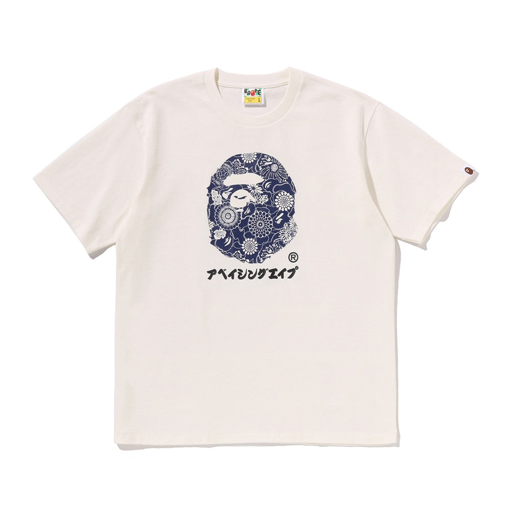 재패니즈 인디고 아트 카모 BY BATHING APE 티셔츠(M) IVORY