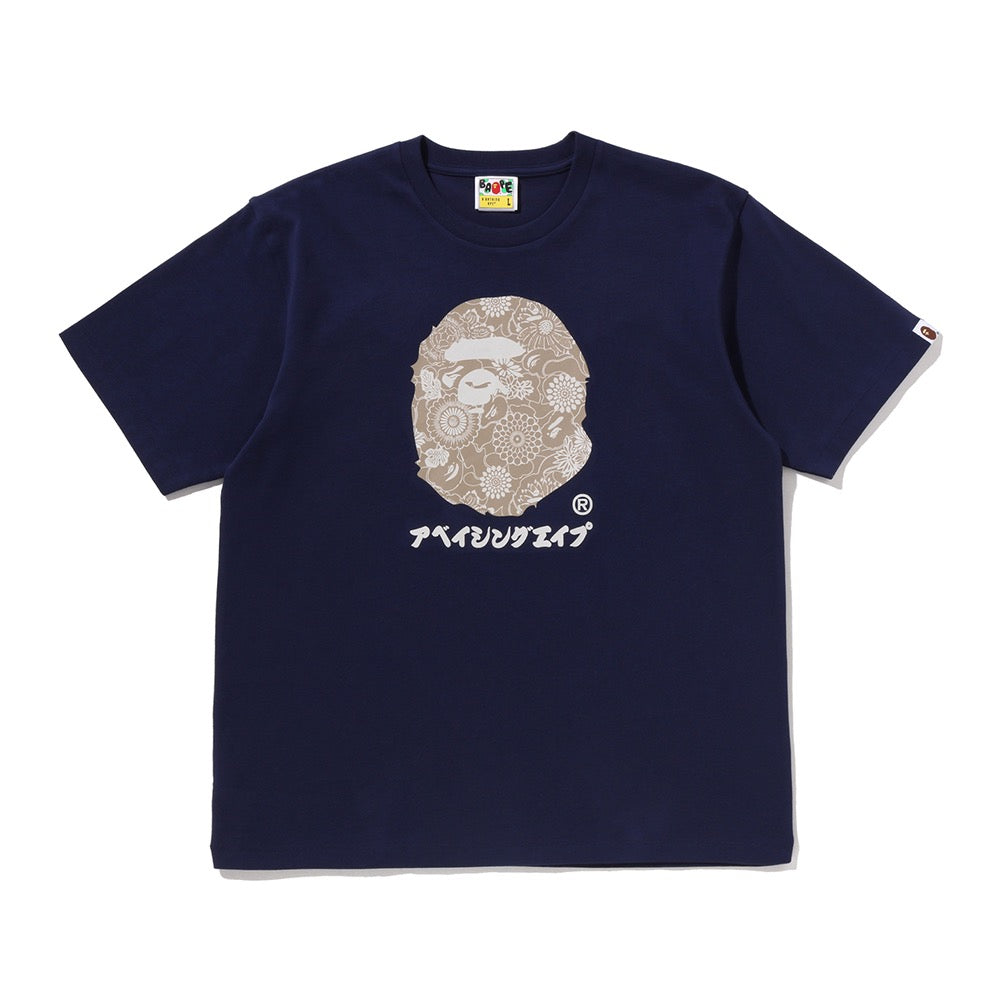 재패니즈 인디고 아트 카모 BY BATHING APE 티셔츠(M) NAVY
