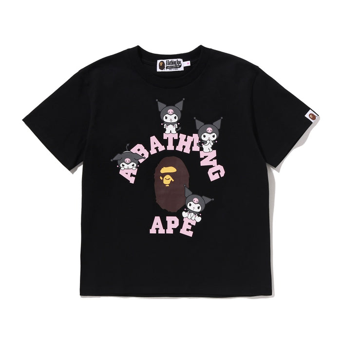 BAPE X KUROMI 콜리지 미니 티셔츠(W) BLACK