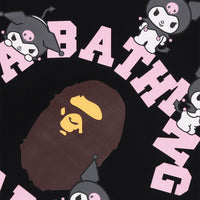 BAPE X KUROMI 콜리지 미니 티셔츠(W) BLACK