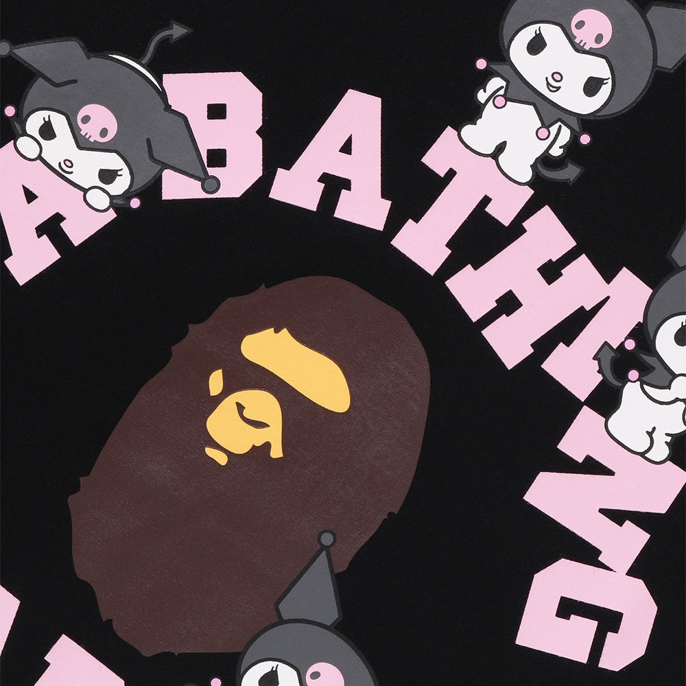 BAPE X KUROMI 콜리지 티셔츠(KIDS) BLACK