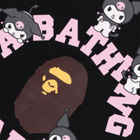 BAPE X KUROMI 콜리지 티셔츠(KIDS) BLACK